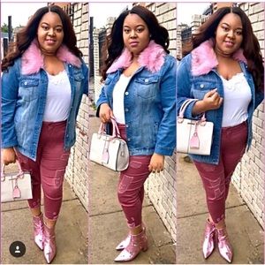 Fur Collar Denim Jacket